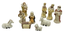 Vintage Primark 10 Piece Nativity Set Creche Jesus Christmas Complete 4"