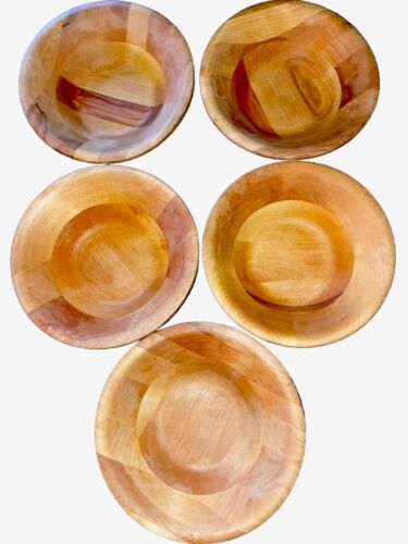 Set Of 5 William Sonoma The Vermont Bowl Co Windham 8.5” Salad Bowls Made In USA
