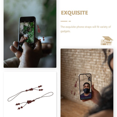 2 Pcs Mobile Phone Ornaments Practical Lanyards Camera Hanging Rope - Zdjęcie 8 z 12