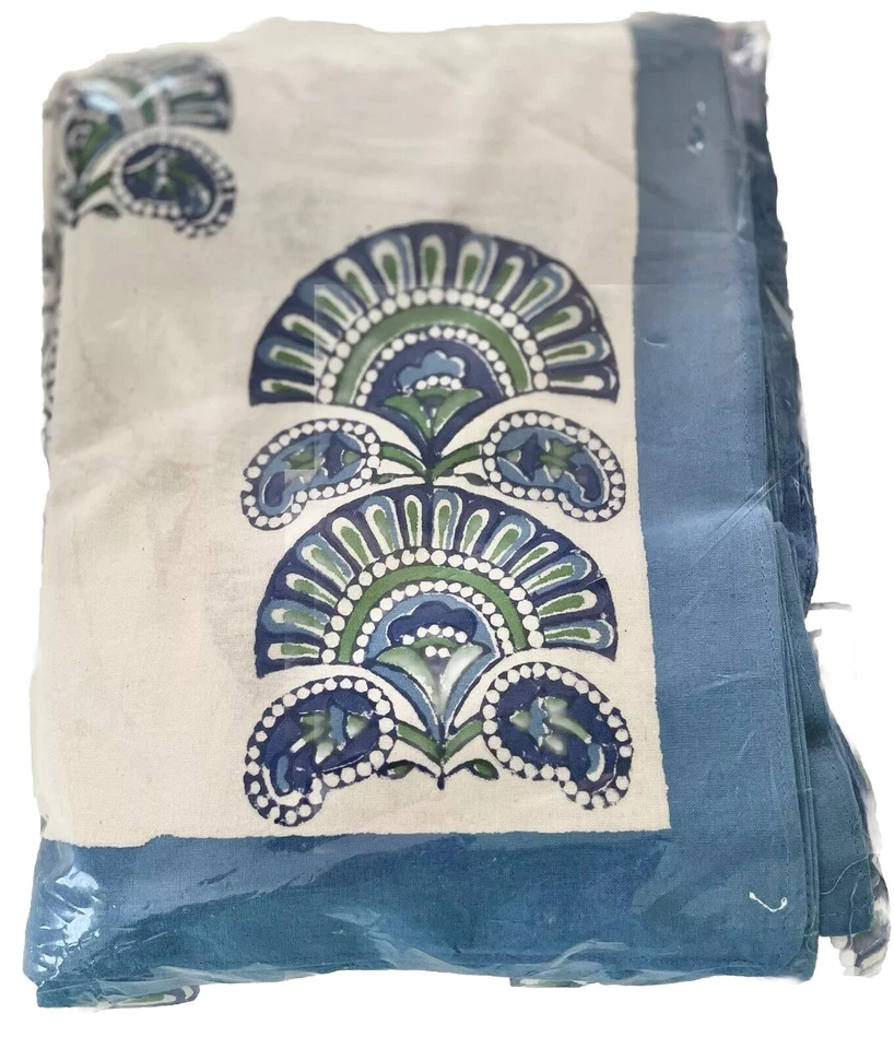 Juego de 2 fundas de almohada JAIPUR de algodón con estampado de bloques Premiere tamaño king Foto 2 de 4