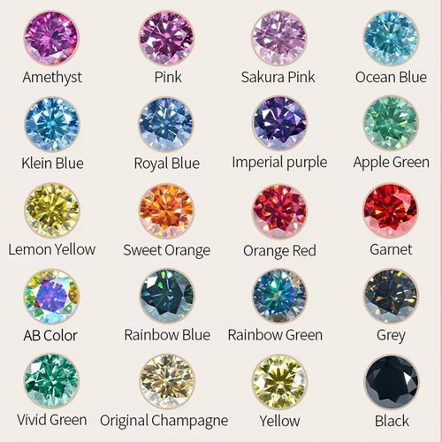 Brilliant Cut Round Moissanite Loose Stone Colour VVS1 Gemstone With Certificate - Picture 8 of 44