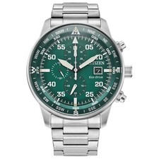 Citizen Men's Sport Casual Chronograph Eco-Drive Silver Watch 44 MM CA0699-59X