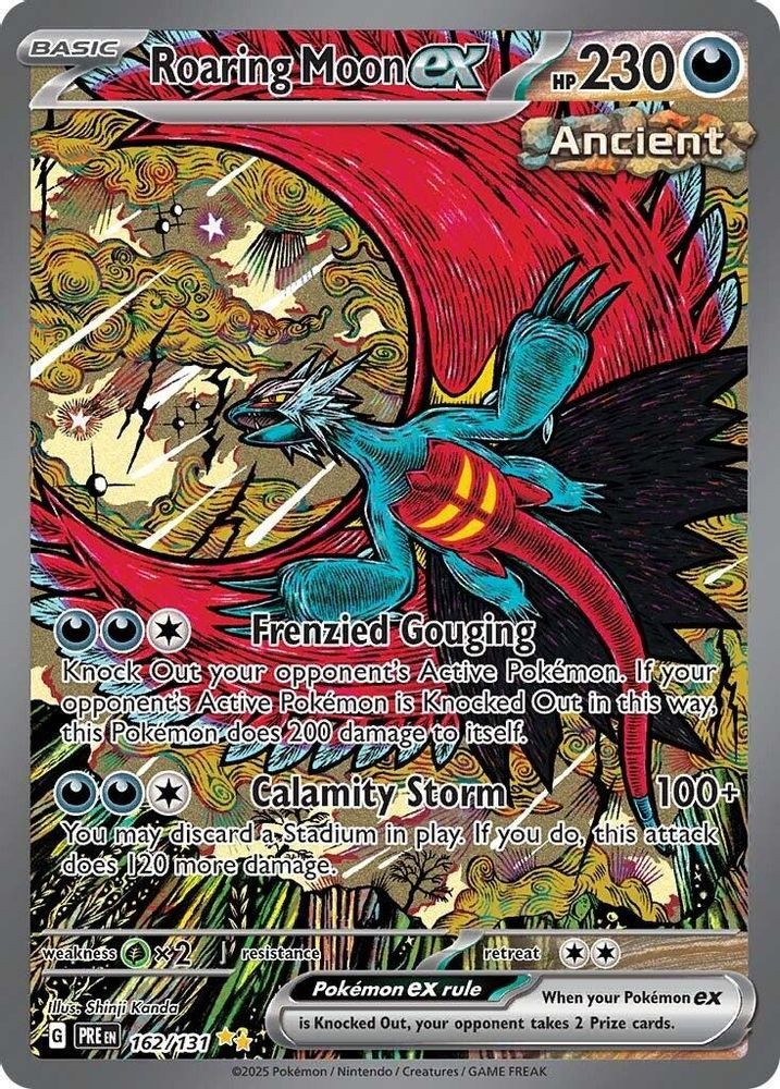 ROARING MOON EX POKEMON PRISMATIC EVOLUTIONS 162/131 HOLO