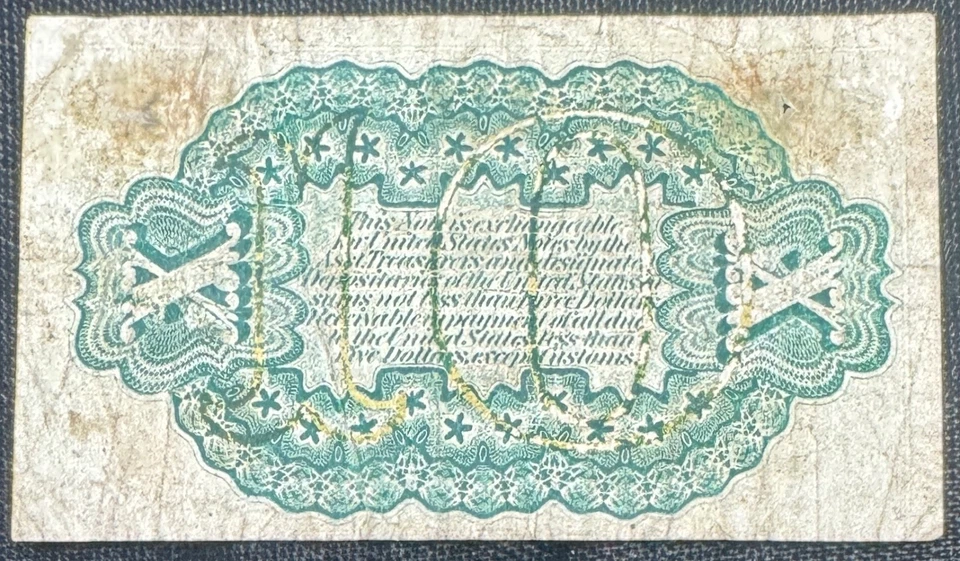 1863 10 CENT United States Fractional Currency Bank Note P239 - Image 2 of 2