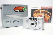 [Near MINT w/Box]Fujifilm Silvi F2.8 Silver Point & Shoot 35mm Film Camera JAPAN