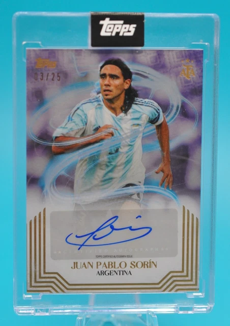 2025 Topps Leyendas Argentinas Juan Pablo Sorin Auto 3/25 Jersey # Match