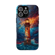 Phone Ink - Custom Case - Lighthouse Stained Glass