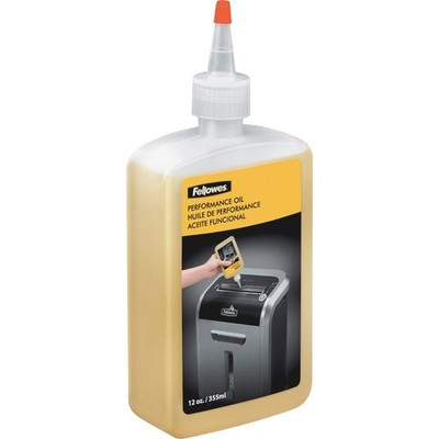Fellowes Powershred Performance Shredder Oil, 12 oz, Extended Nozzle Bottle (352