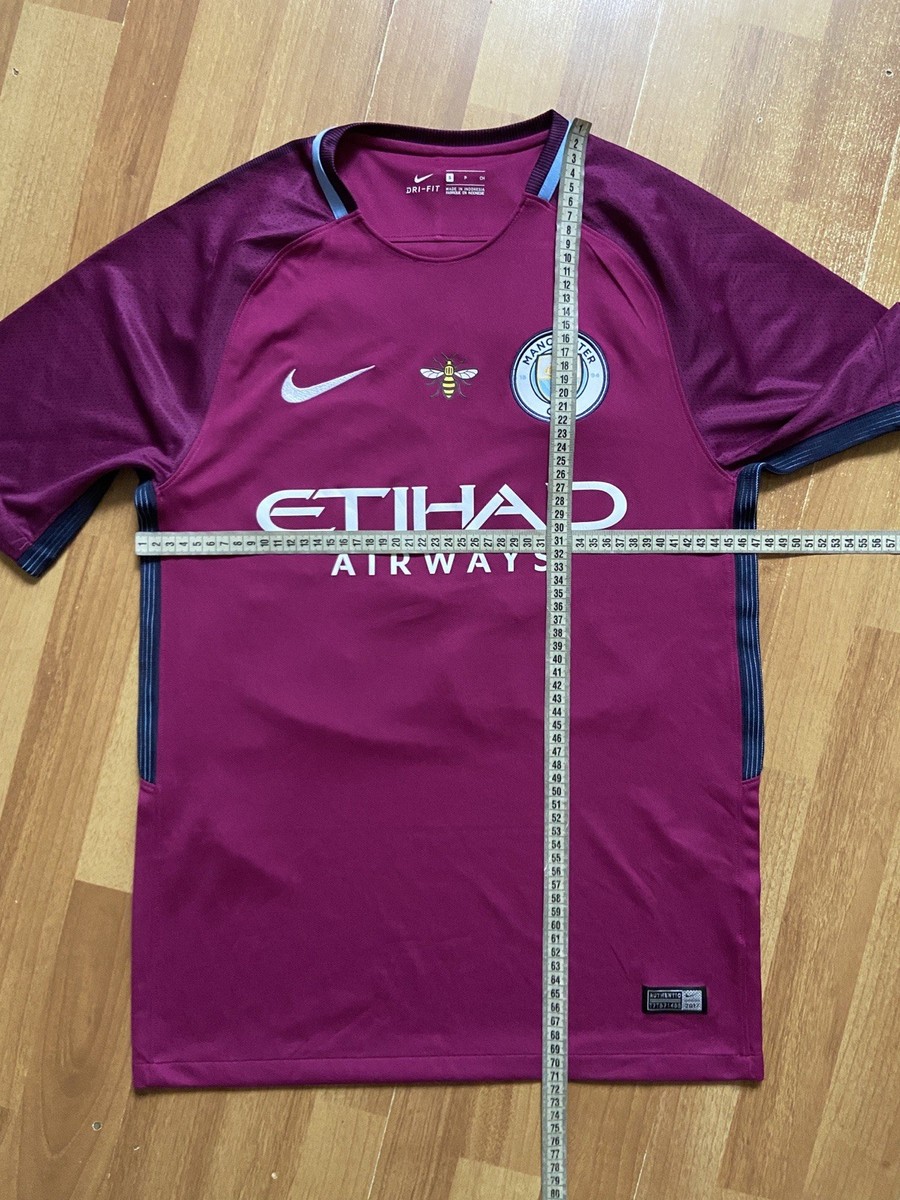 MANCHESTER CITY 2017 2018 AWAY SHIRT JERSEY NIKE 847260-667 sz S