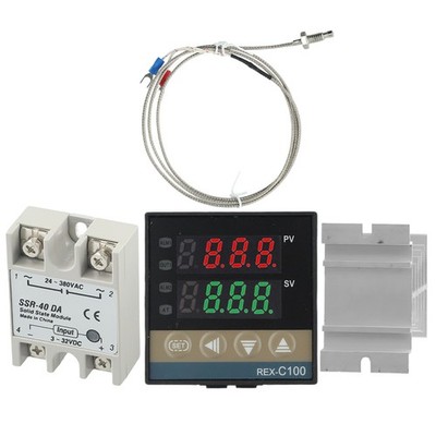 Präzises Temperaturregelset mit REXC100 PID-Regler und Kühlkörper