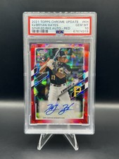 2021 Topps Chrome Update Sapphire KeBryan Hayes Auto RC Red Wave /5 PSA 10