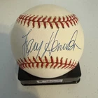 LARRY HERNDON SIGNED OFFICIAL AMERICAN LEAGUE BASEBALL 1984 Detroit WS Champions