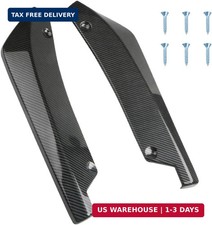 2PCS Rear Bumper Lip Splitter Canard Diffuser Spoilers, Car Side Color: Black