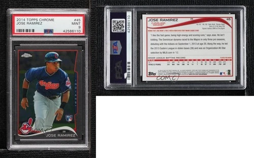 2014 Topps Chrome Jose Ramirez #45 PSA 9 MINT Rookie RC
