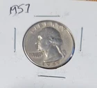 1957-P Washington 90% Silver Quarter VF Very Fine Condition 25c   NICE LUSTER!