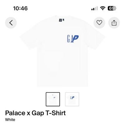 Palace x Gap NWT Men's Size XL White T-Shirt 100% Cotton