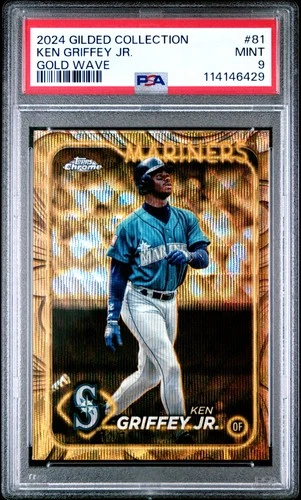 2024 Topps Gilded Collection #81 Ken Griffey Jr. /75 Gold Wave PSA 9 HOF