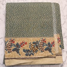NOS VINTAGE Ralph Lauren Full Flat Sheet MEEHAN GREEN PEBBLE -COTTON