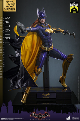 1/6 DC Batman Arkham Knight Batgirl Figure Purple/Gold Version Hot