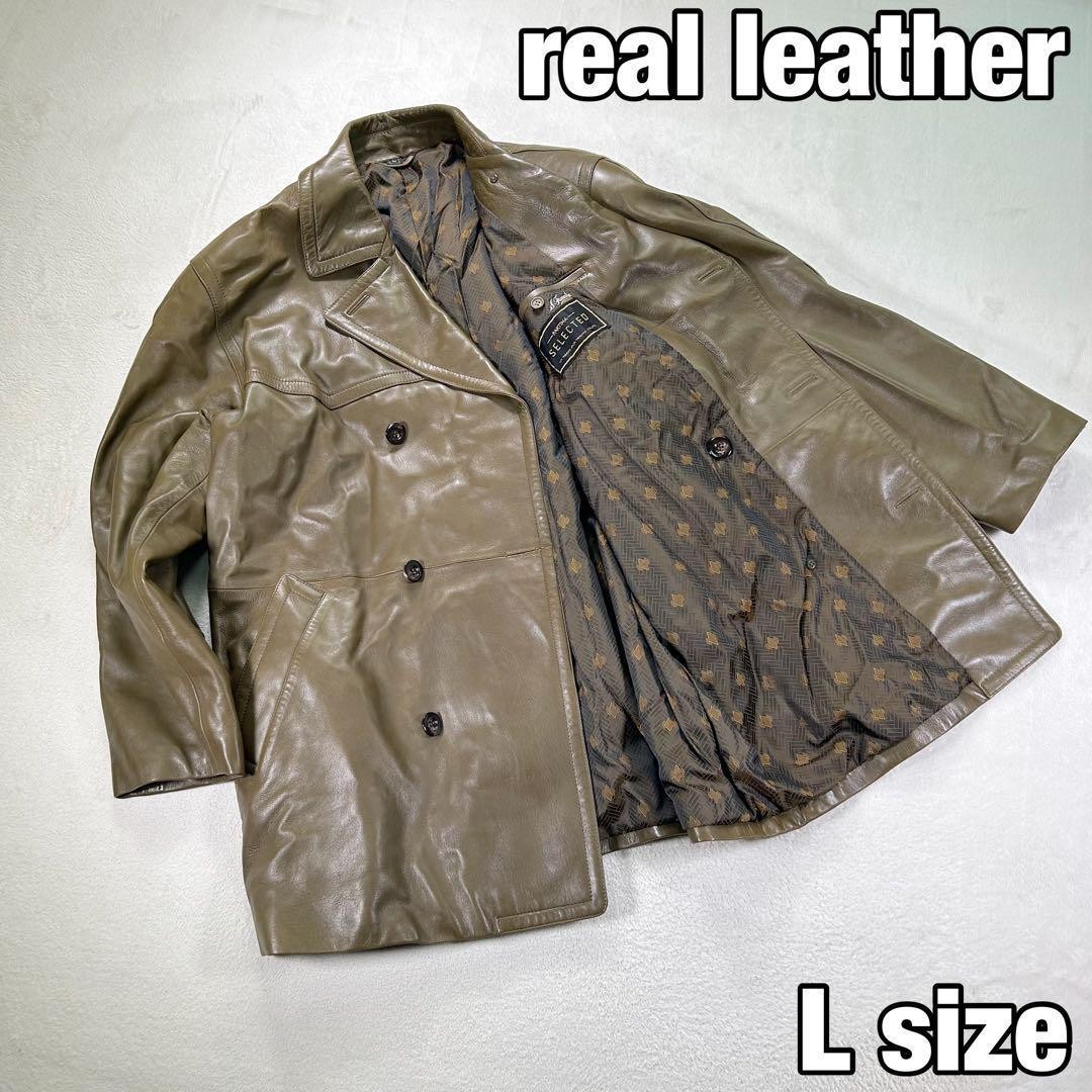 Spanish Lamb Leather Jacket with All-Over Pattern Lining & Double Waist Straps