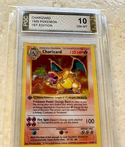 PGC 10 Charizard 1ST Edition Base 1999 Holo Pokemon PSA 4/102 Card Shadowless #2