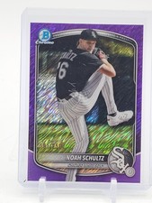 NOAH SCHULTZ 2025 BOWMAN CHROME PURPLE SHIMMER REFRACTOR /250 #BCP-177 Q0208