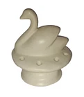 Vtg Mid Century Modern Art Pottery MCM White SWAN Bird Flower Frog Royal Haeger?