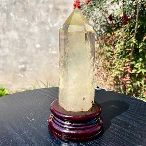1.9LB Natural citrine quartz obelisk smoked crystal spiritual energy+base- - Picture 13 of 19