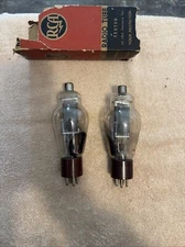 Two (2)  RCA  JAN-CRC 811 Hugh 'D' Metal Strip Tubes Untested