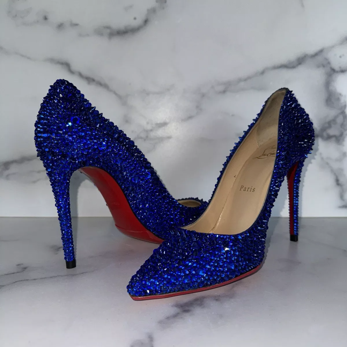 Christian Louboutin Multi Color Studded Pumps - Janet Mandell