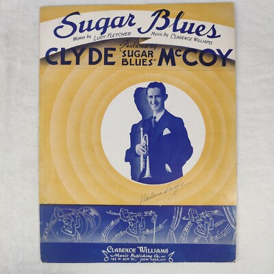 Rare Vintage 1935 Clyde McCoy Sheet Music - Sugar Blues By Clarence Williams