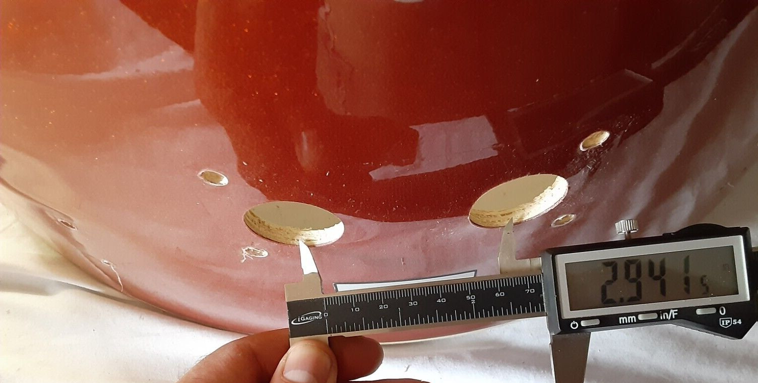 Huntington Drum SHELL Pack of 4: 22" bass, 14" snare, 2 toms, orange sparkle