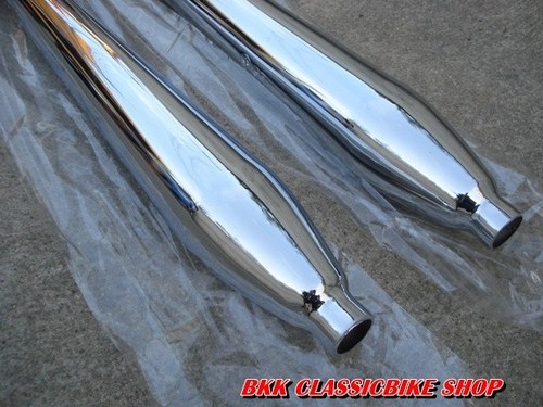 HONDA CD125 CD175 CA175 EXHAUST MUFFLER 1 PAIR LH&RH // Brand New - Picture 6 of 7