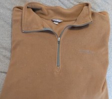 Eddie Bauer Sweater Mens XXL Brown Green Long Sleeve Quarter Zip