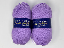 2x 100g Woolcraft New Fashion Double Knitting 223 Purple Wool/Yarn (A4119)