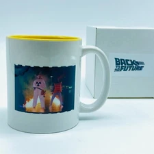 BACK TO THE FUTURE DELOREAN Doc & Marty Official Photo Ceramic Mug Universal