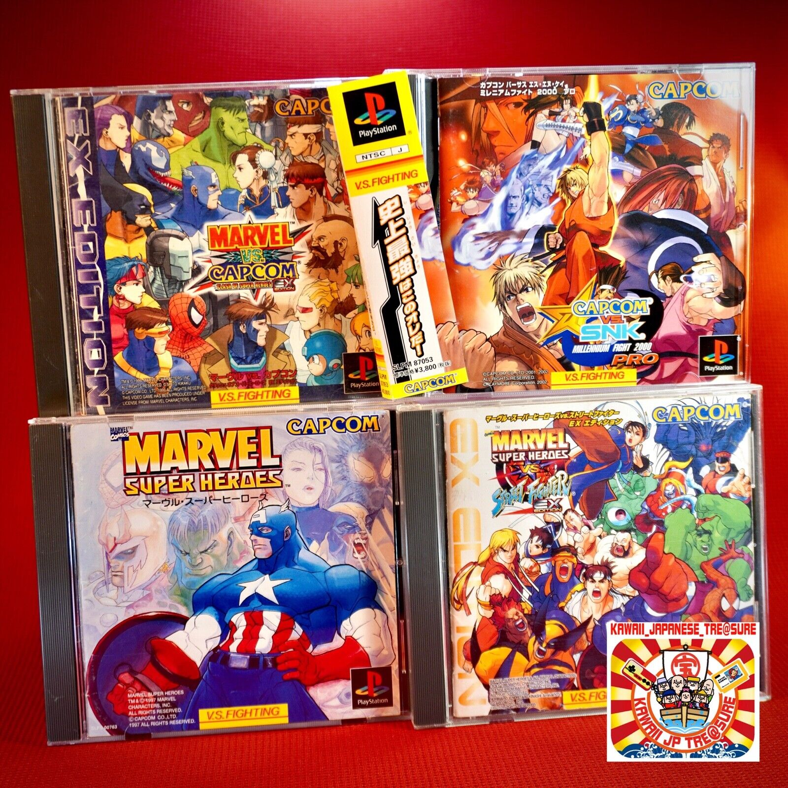 Marvel Super Heroes vs. Street Fighter (Sony PlayStation 1, 1999) -  Japanese Version for sale online