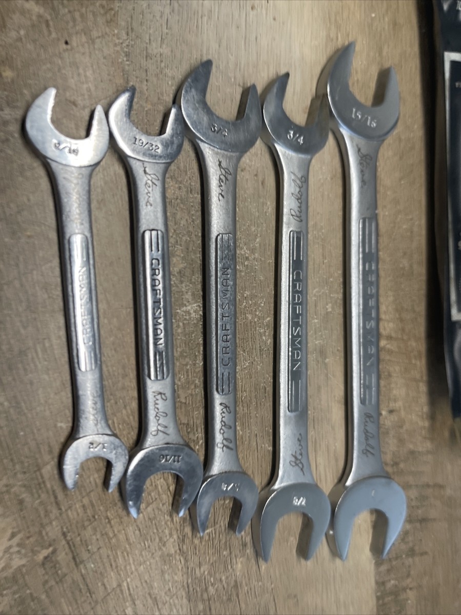 SUPER Vintage USA Craftsman 9-4455 SAE 6 pc Open End Wrench Set