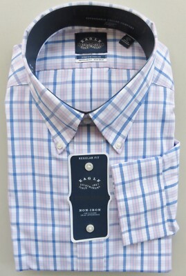 eagle non iron dress shirts Eagle Men's White Non-Iron Dress Shirt, 15 32/33, Cotton