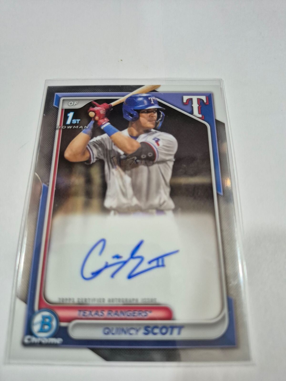 2024 Bowman Chrome #CPA-QS Quincy Scott Prospects Autographs