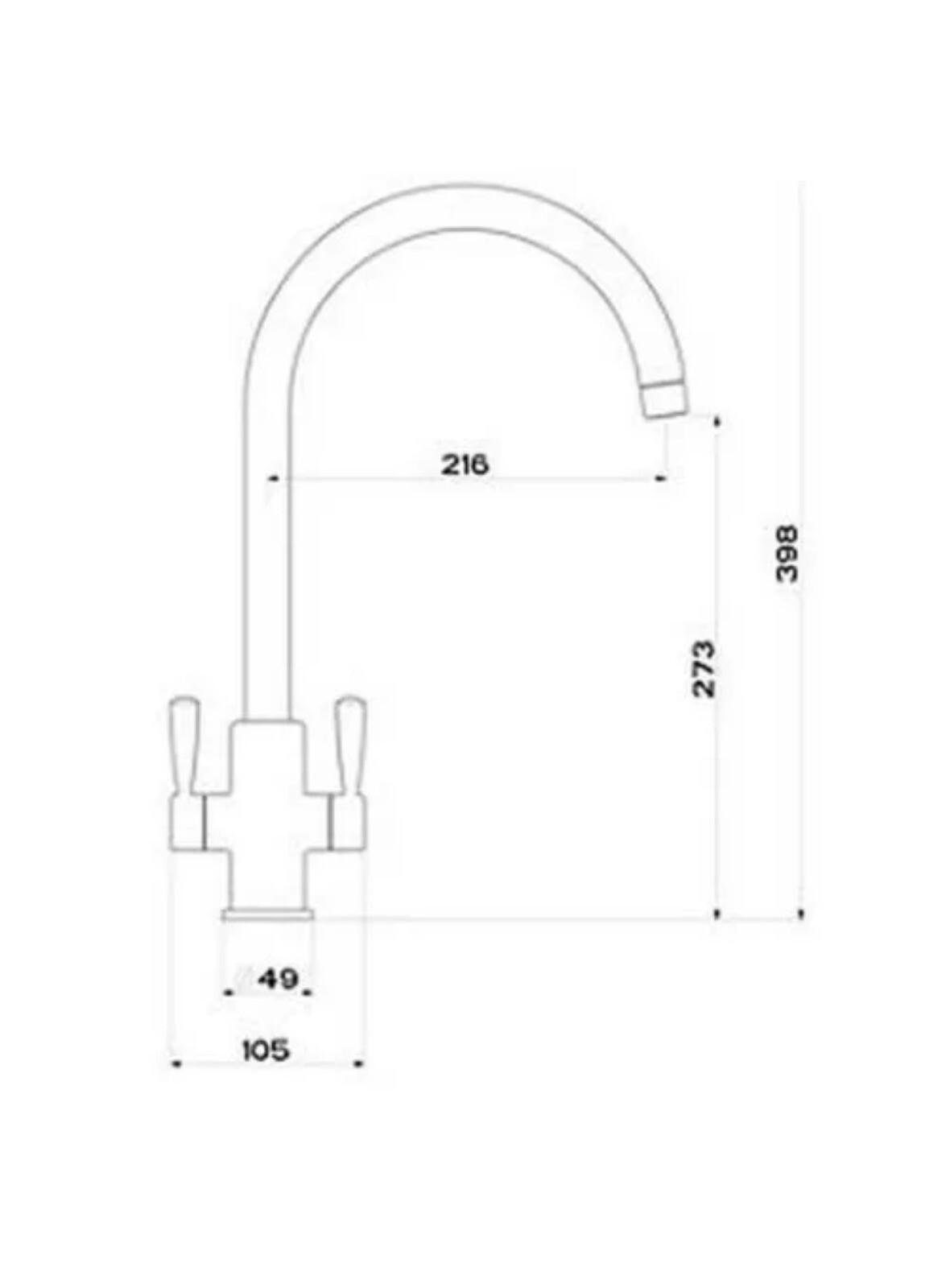 Boxed Franke Ascona Sink Mounted Mono Mixer Kitchen Tap Silk Steel 115.
