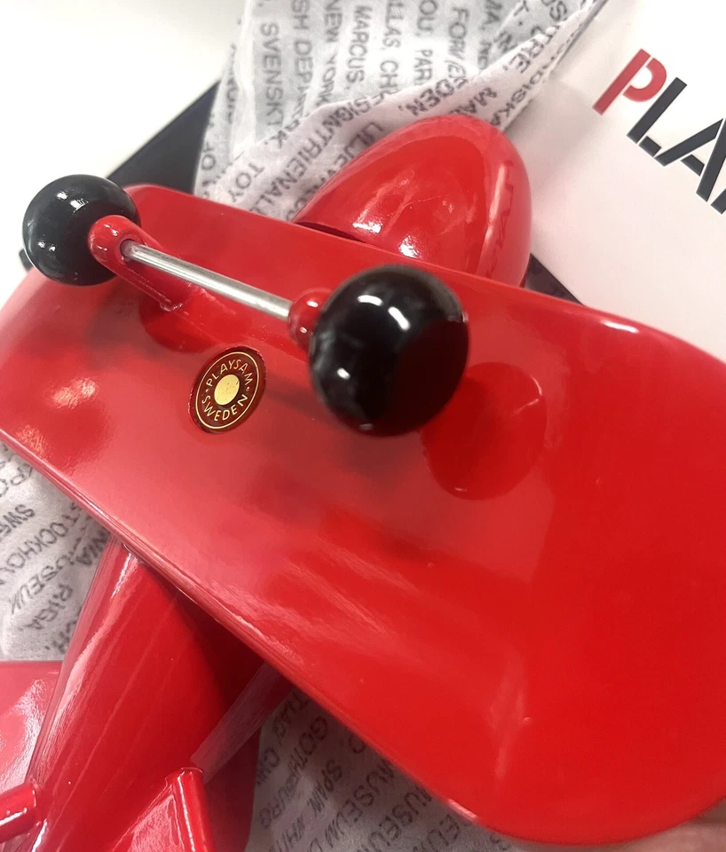 Playsam Airplane Red / Simple Design / Handmade In Sweden/ New In The Box - Image 3 of 4
