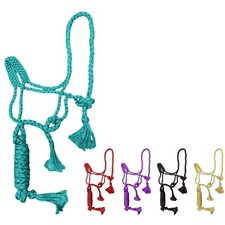 Full Size Mule Tape Halter 10ft Lead - Multiple Colors for Style and Durability