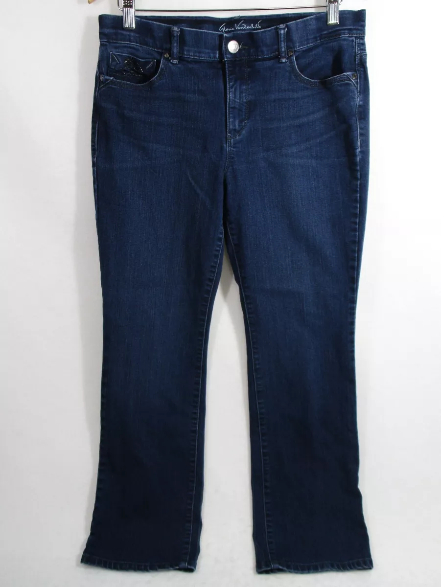 Gloria Vanderbilt Jordyn Curvy Barely Boot Petite Size 12 Average Blue Jeans