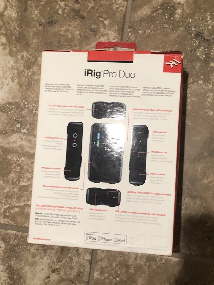 	(BOX ONLY). IK Multimedia 2245294K10036 2-Channel Audio Interface - Image 3 of 4