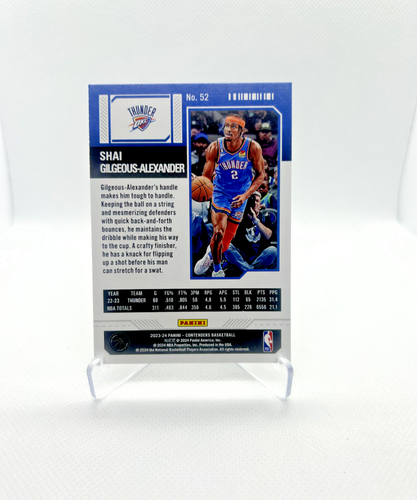 Shai Gilgeous-Alexander - 2023-24 Panini Contenders #52 - Oklahoma City Thunder - Imagen 2 de 2