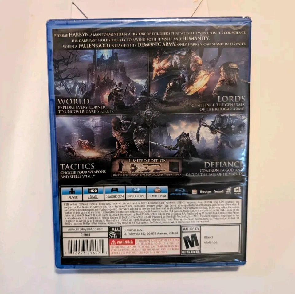 PS4 LORDS OF THE FALLEN Limited Edition + Soundtrack cd - Image 2 of 3
