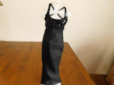 Franklin Mint Princess Diana Vinyl Portrait Doll Black Halter Gown W Sequins