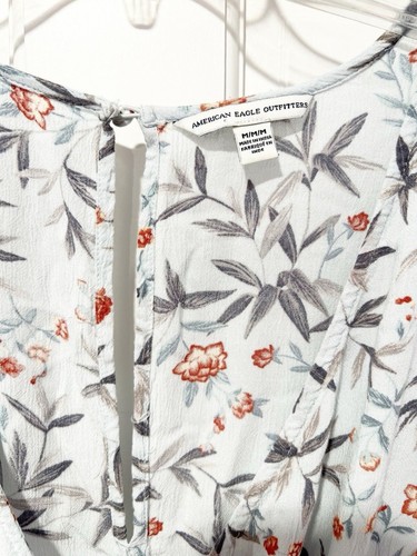 American Eagle Floral Shorts Romper Maxi Dress Kimono Size Medium Fairy Y2K - Picture 8 of 9