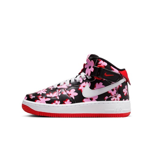 Nike Air Force One Sneakers AF1 Easy On Trainers Pink Floral Mid Top Retro Shoes - Picture 4 of 10